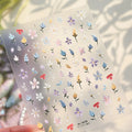 5D Lemon & White Flower Nail Stickers | Self-Adhesive Decals Nail Art Stickers QXL M-1416