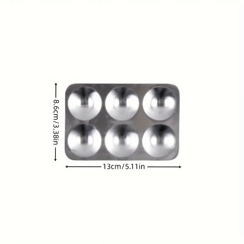 2-Pack Aluminum Palette Dish 6 Wells | Acrylic & Model Painting Paint Palette Dish QXL
