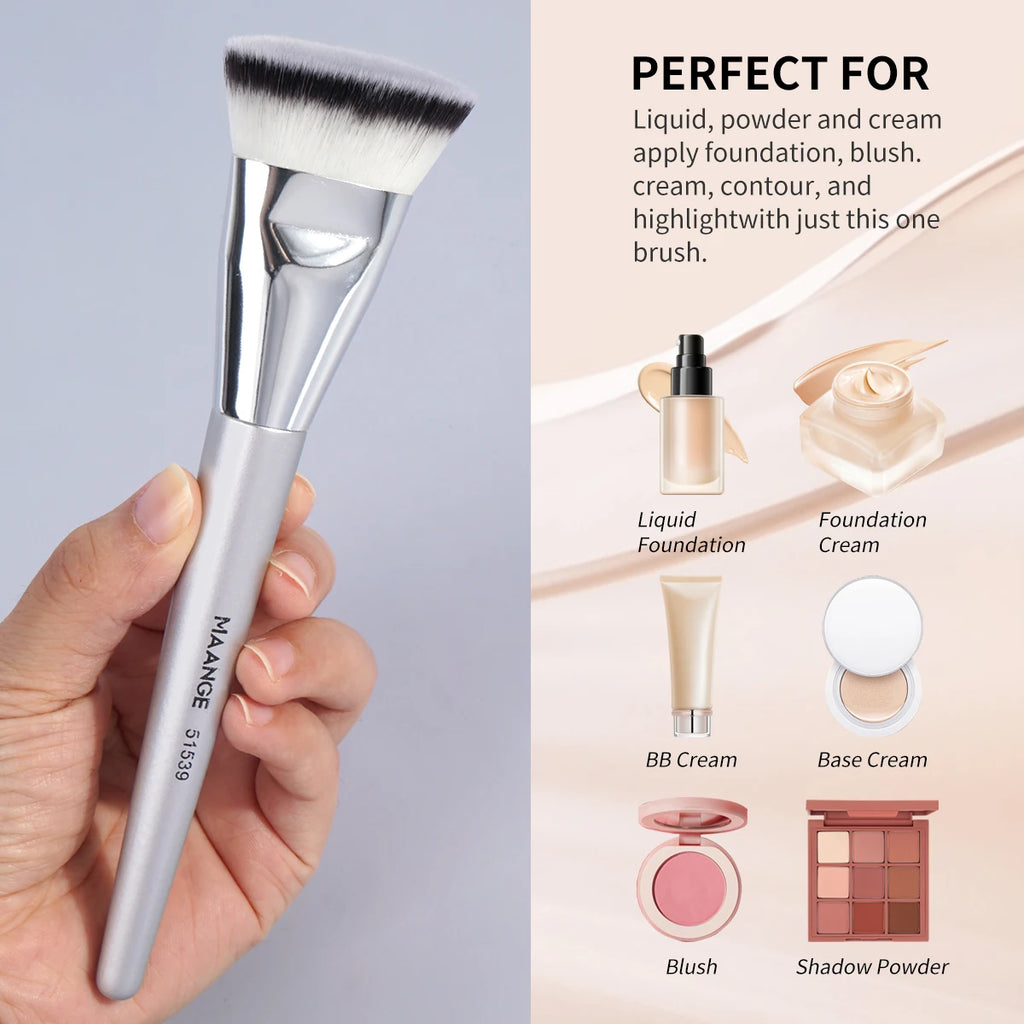 MAANGE 2-Pack Double-Ended Foundation & Contour Brush Set Makeup Brush Set QXL