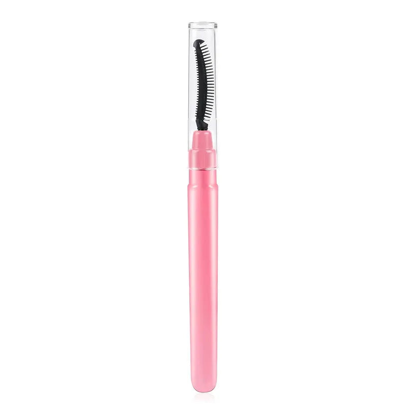 Silicone Mascara Wand & Lash Separator | Eyebrow Brush with Cap Mascara Wand & Spoolie QXL Pink