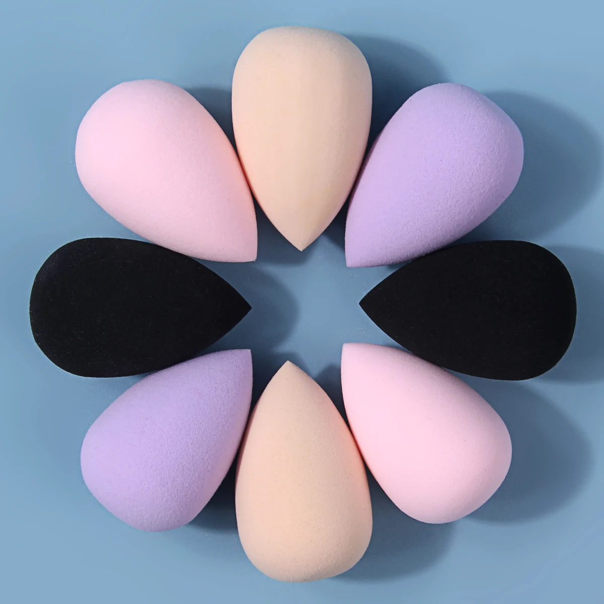 8-Pack Mini Teardrop Makeup Sponges | Multicolor Concealer Set Makeup Sponge Set QXL