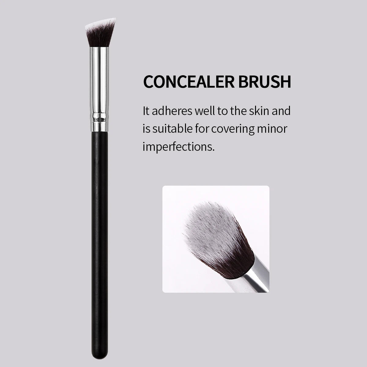 KOSSHOW Black Concealer Brush – Precise Under-Eye Coverage Concealer Brush QXL black
