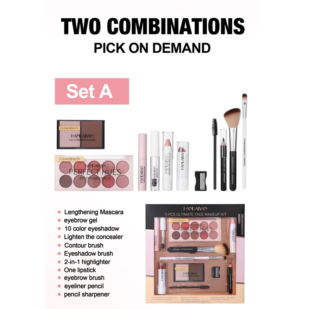 Handaiyan 11-Piece Makeup Kit | Eyeshadow Contour Blush Set Makeup Gift Set QXL
