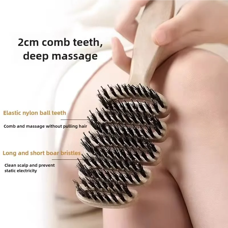 Hollow Detangling Hair Comb & Scalp Massage Brush | Curly Hair Detangling Hair Comb QXL