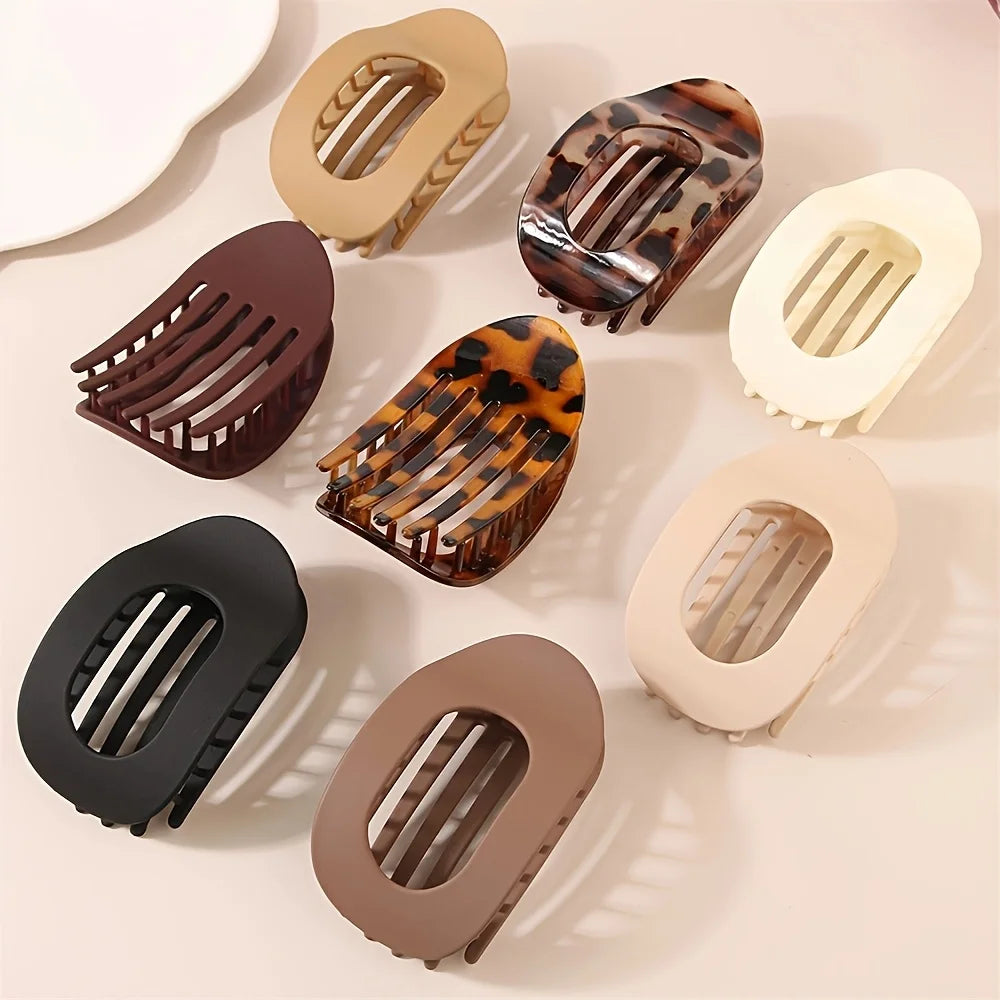 4-Pack Matte Oval Hair Clips | Minimalist Barrettes for Thick Hair Hair Barrette Clips QXL