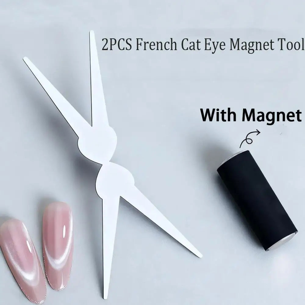 3D Double-Headed Cat Eye Nail Magnet | French Gel Polish Tool Nail Art Magnet Tool QXL