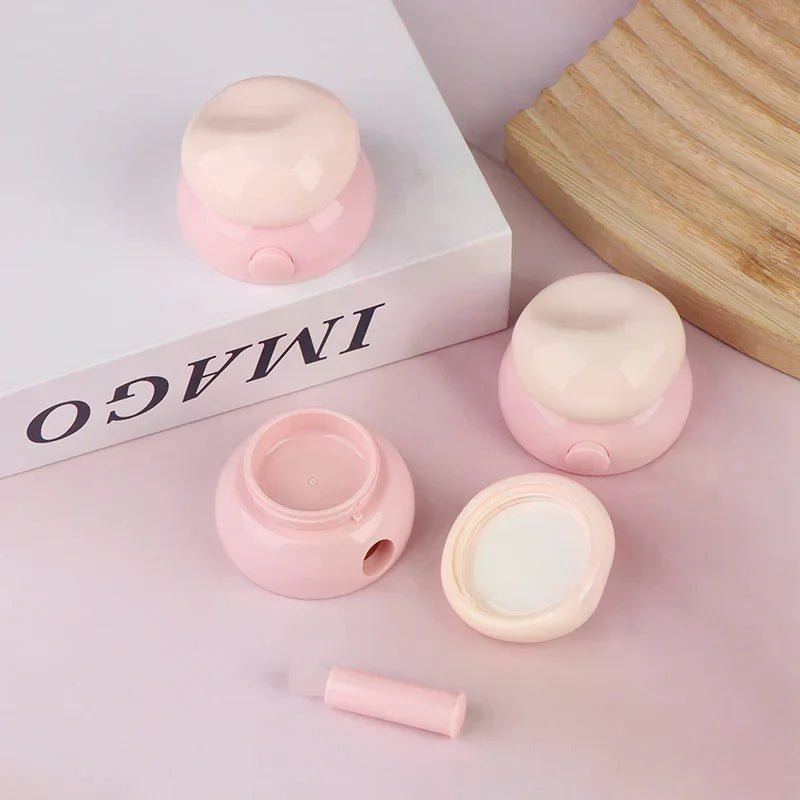 3.5g Mini Refillable Cosmetic Jar with Silicone Spoon Cosmetic Jar QXL