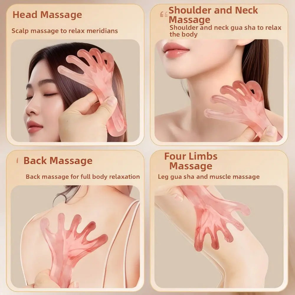 5-Prong Resin Scalp Massage Comb | Anti-Static Wide Tooth Scalp Massage Comb QXL