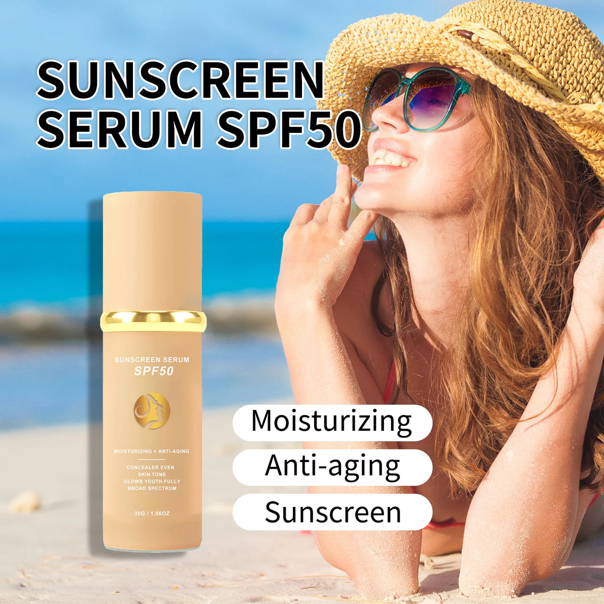SPF50 PA+++ Full Coverage Matte Foundation – Waterproof 30g Liquid Foundation SPF50 QXL