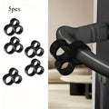 3-Hole Acrylic Door Handle Protector | Silent Rubber Stopper Door Handle Protector QXL Black