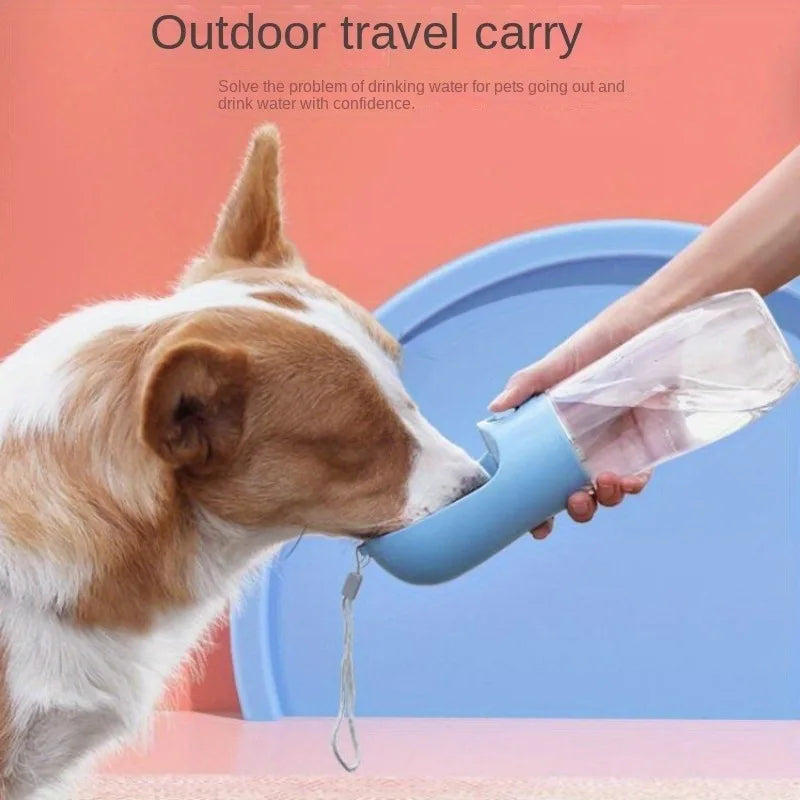 Portable Dog Water Bottle with Bowl – 350ml Leak-Proof Dog Water Bottle QXL