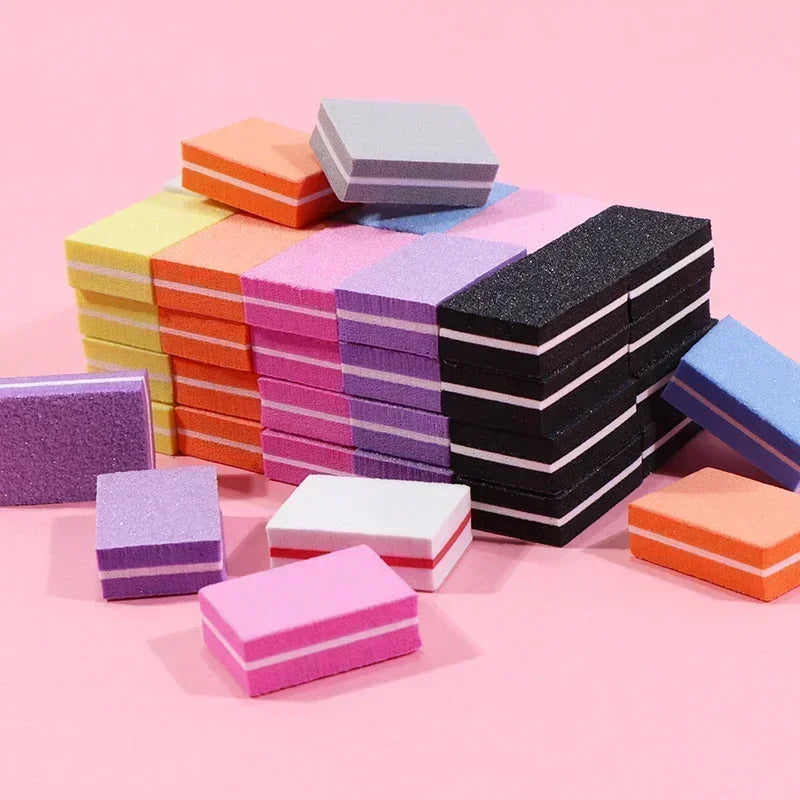 50/100-Pack Mini Nail Buffer Blocks | Manicure & Pedicure Files Nail Buffer Blocks QXL