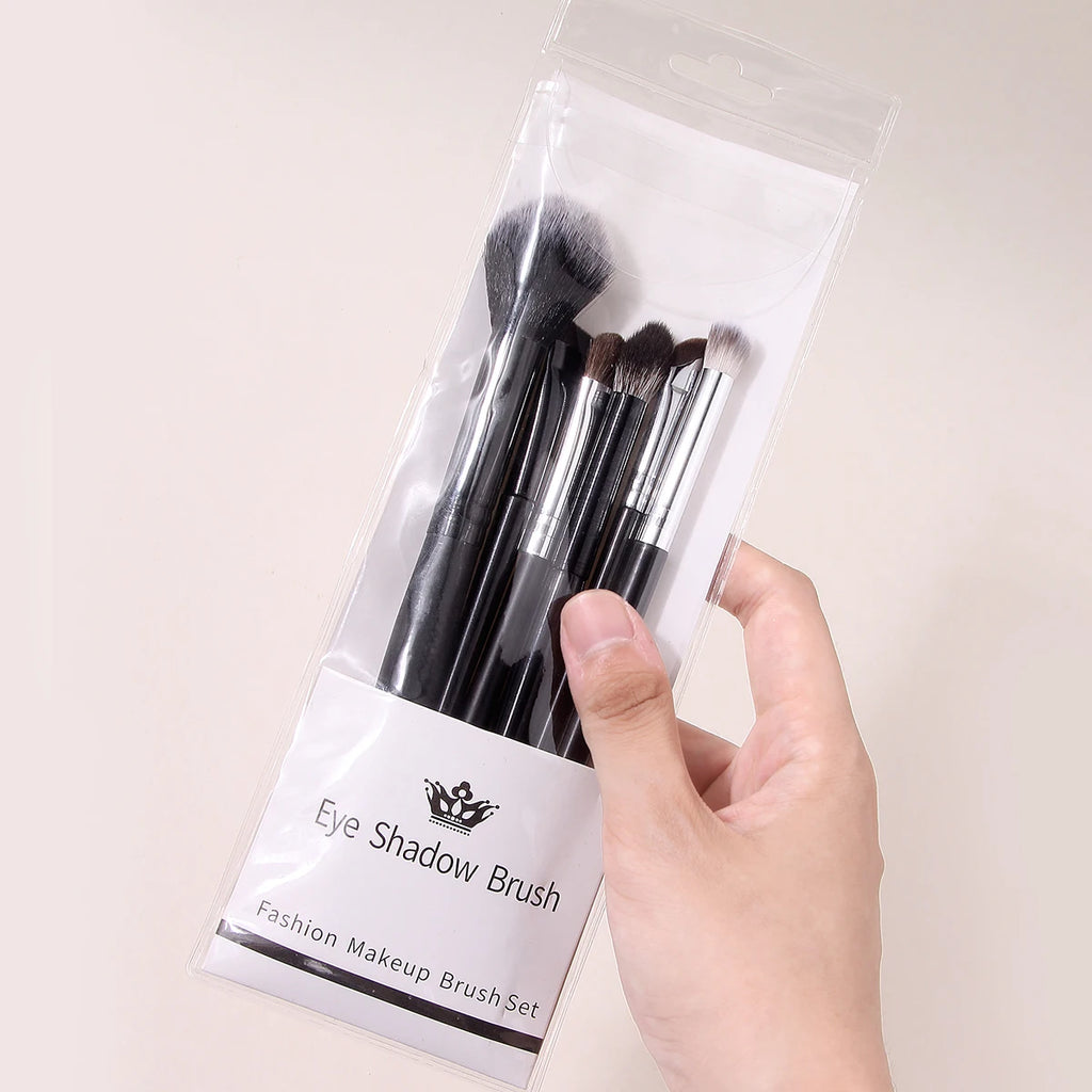 KOSSHOW 6-Pc Makeup Brush Set | Blush, Eyeshadow & Brow Kit Makeup Brush Set QXL