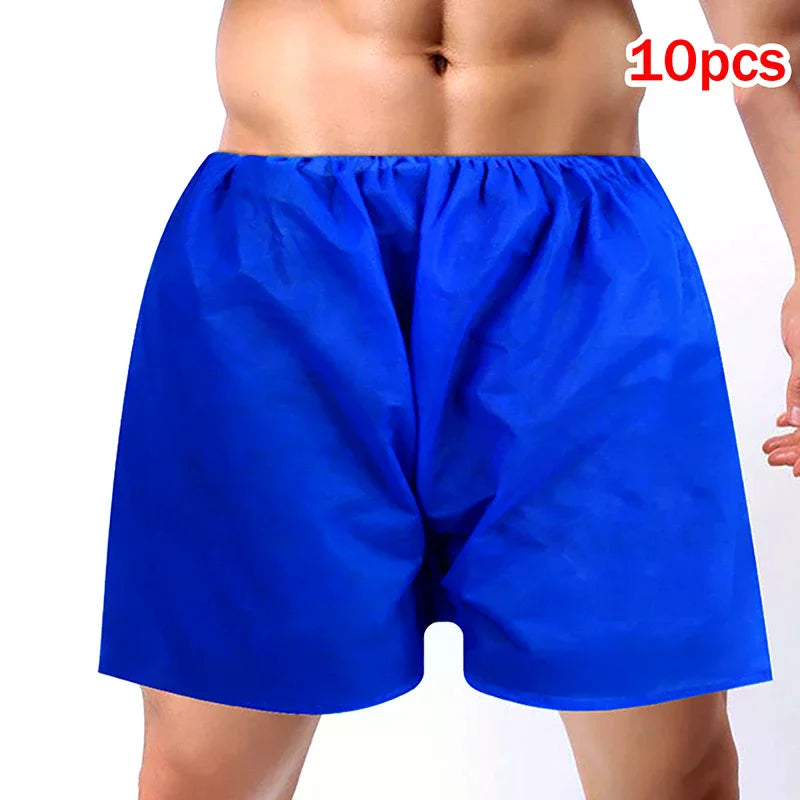 10-Pack Men's Disposable Shorts | Salon, Spa & Travel Disposable Shorts QXL