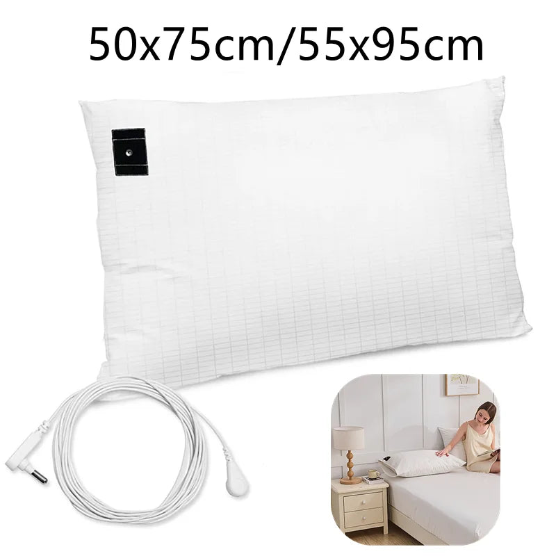 Grounding Pillowcase | 95% Cotton & Silver Thread Anti-Static Grounding Pillowcase QXL 50x75cm