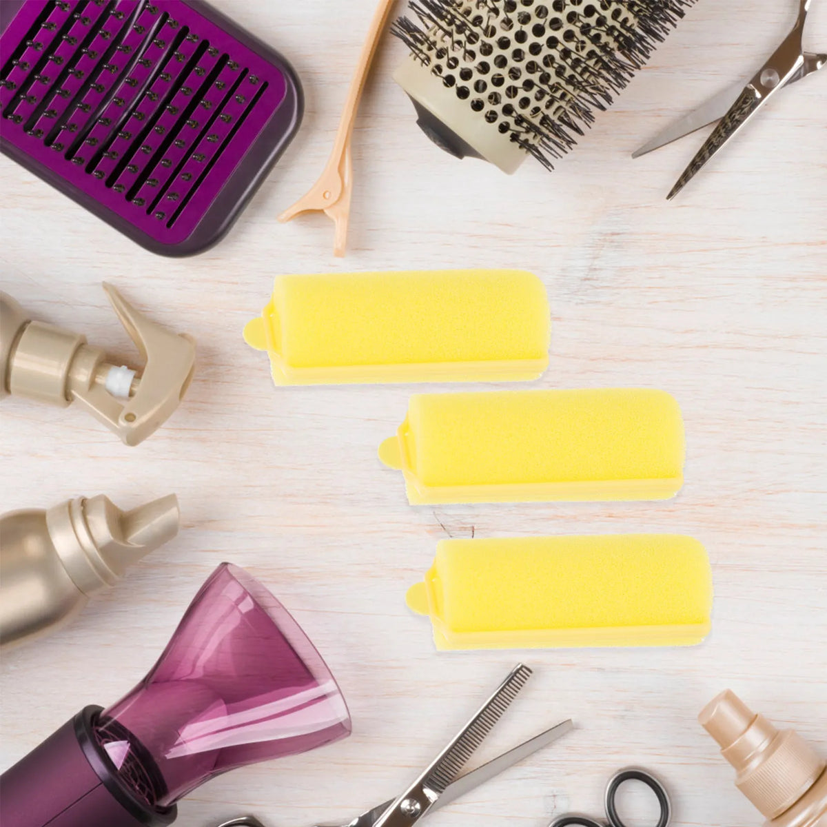 24-Pack Sponge Hair Rollers | Waves, Curls & Air Bangs Sponge Hair Rollers QXL