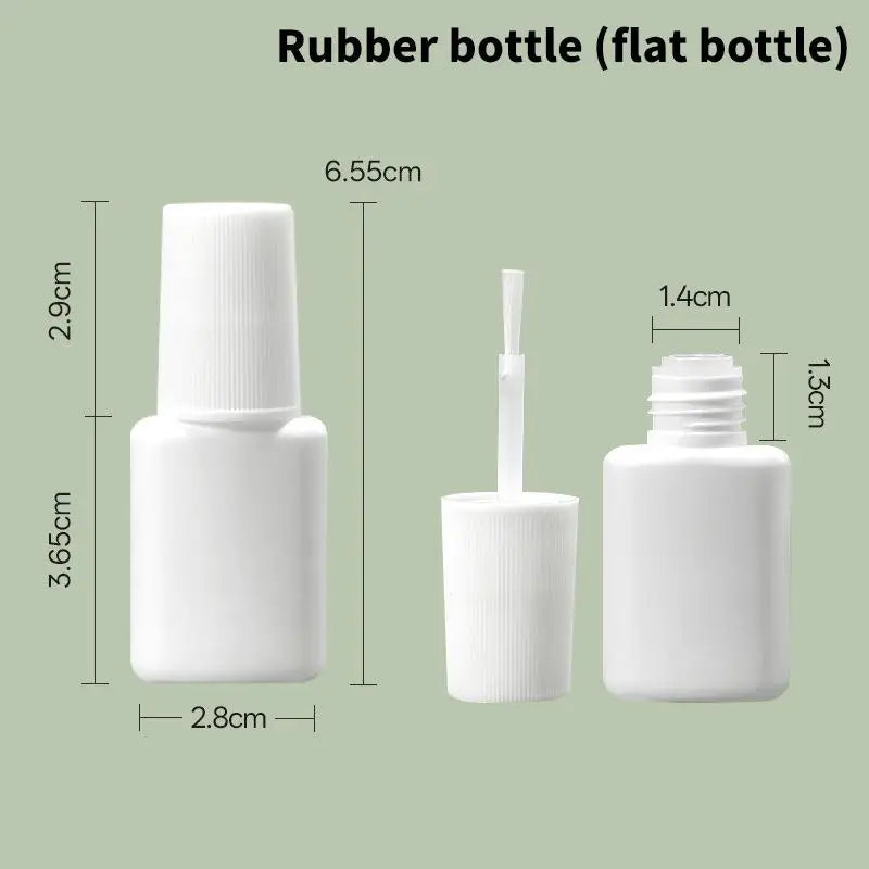 10ml Empty Nail Polish Bottle with Brush Cap | Refillable Nail Polish Bottle QXL Flat