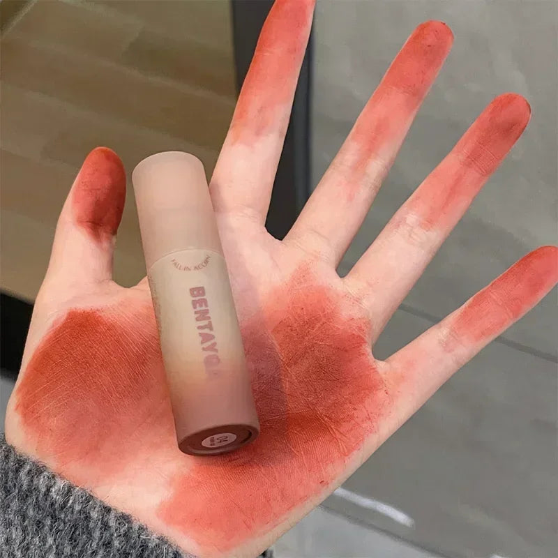 6-Color Matte Liquid Lipstick | Velvet Nude Rose & Red-Brown Liquid Lipstick Set QXL