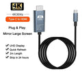4K 60Hz USB-C to HDMI Cable 2M Braided | MacBook Samsung USB-C HDMI Cable QXL 2m 4K 30Hz