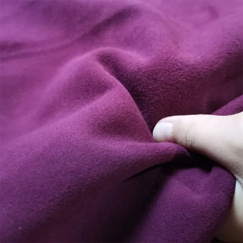 Burgundy Frosted Sheepskin Leather 0.7–1mm | First Layer DIY DIY Leather Hide QXL Wine red Whole Sheepskin China Mainland