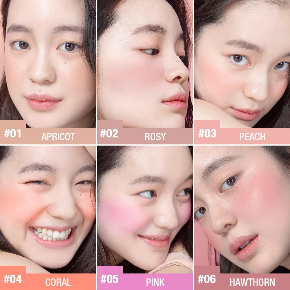 Velvet Matte Blush Compact | Buildable Cheek Tint Makeup Matte Blush Compact QXL