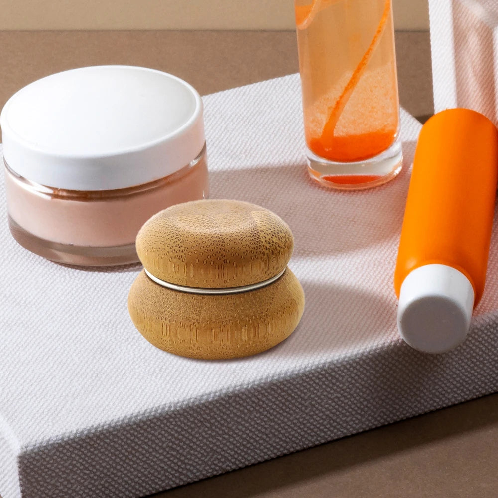Natural Wood Refillable Cosmetic Jar | 5g Mini Cream Container Cosmetic Storage Jar QXL