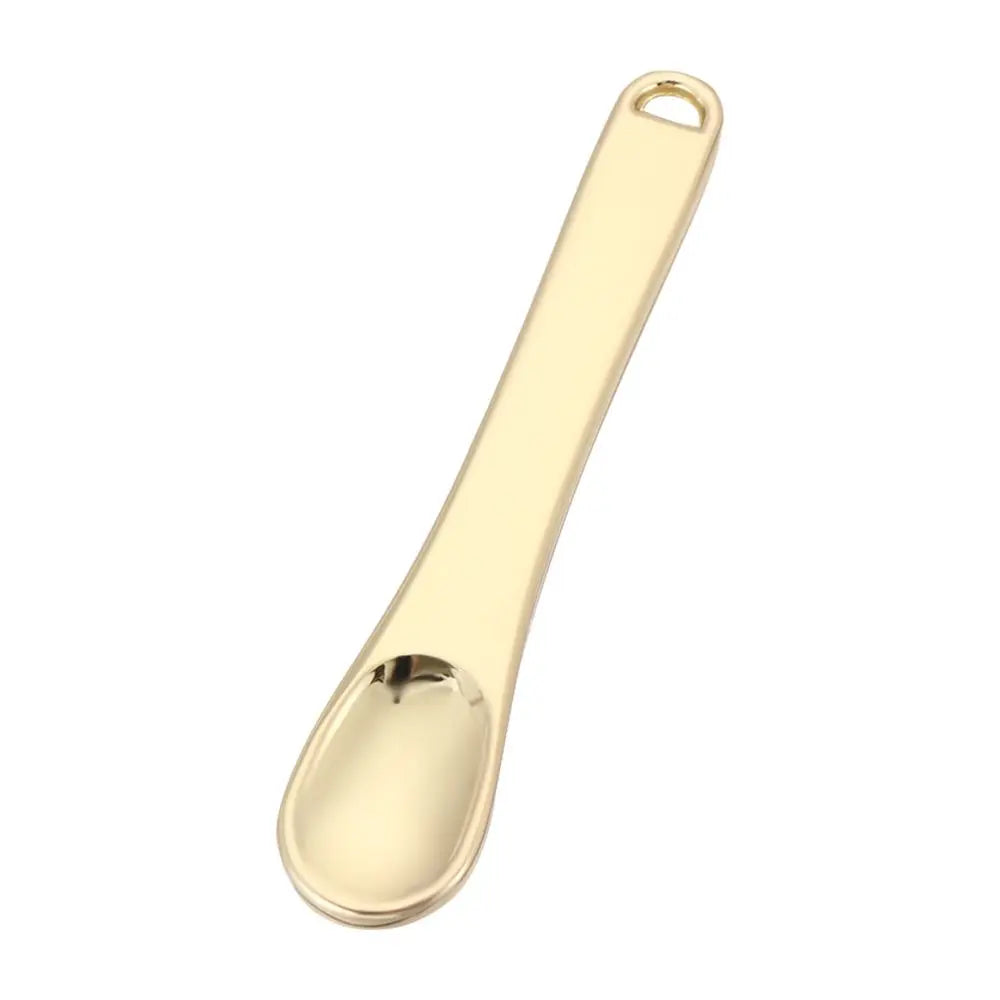 Mini Metal Cosmetic Scoop Spoon | Reusable Makeup & Skincare Tool Cosmetic Scoop Spoon QXL gold