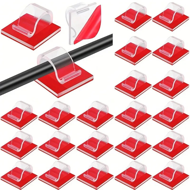 Adhesive Cable Clips | Wall Wire Holders for Cable Management Adhesive Cable Clips QXL