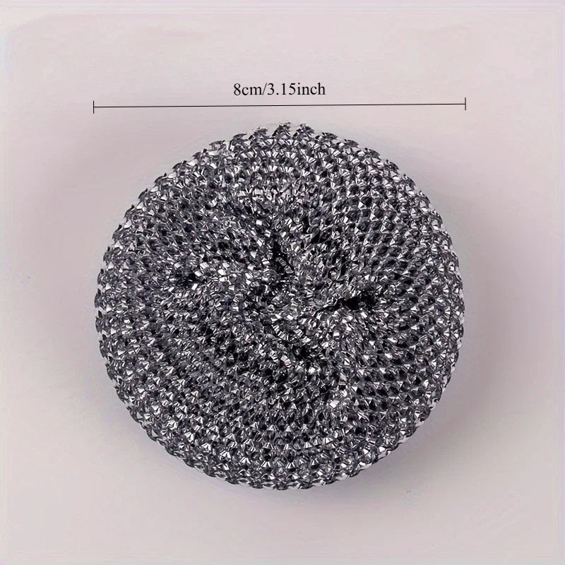 Detachable Pot Brush | PET & Steel Wool Scrubber for Pans Kitchen Scrub Brush QXL