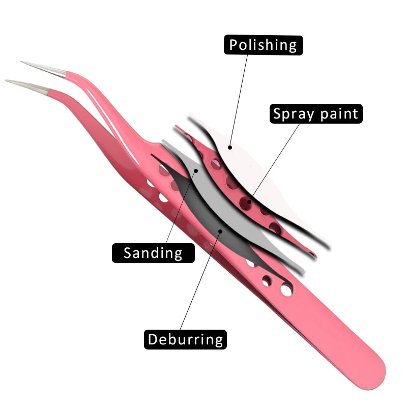 Professional Stainless Steel Eyelash Extension Tweezers Eyelash Tweezers QXL