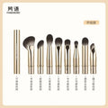 Light Gold Makeup Brush Set | Eye Shadow, Eyeliner & Contour Makeup Brush Set QXL 8 light gold detacha