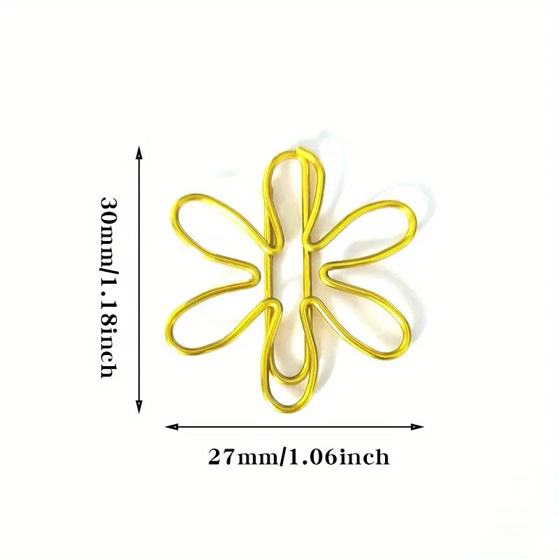 12-Pack Colorful Metal Paper Clips & Bookmarks | Office Supplies Paper Clips QXL