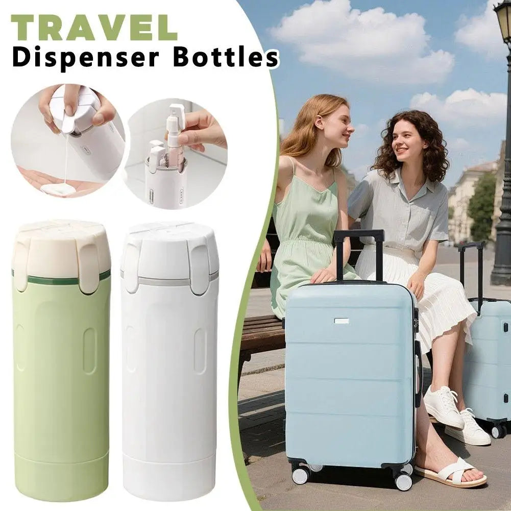 4-in-1 Leakproof Travel Dispenser Bottle Set | Refillable 30ml Travel Dispenser Set QXL