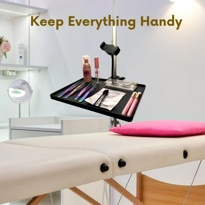 Adjustable Lash Tray Holder for Ring Light | Clip-On Stand Lash Tray Organizer QXL