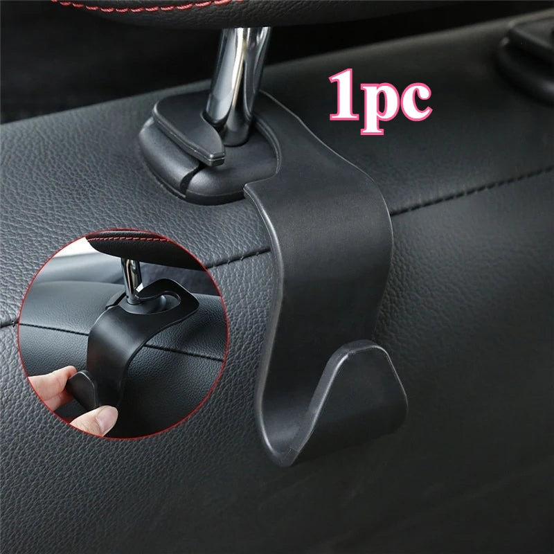 Car Headrest Hanger Hook | Auto Seat Back Organizer Car Seat Hook QXL black 1pc