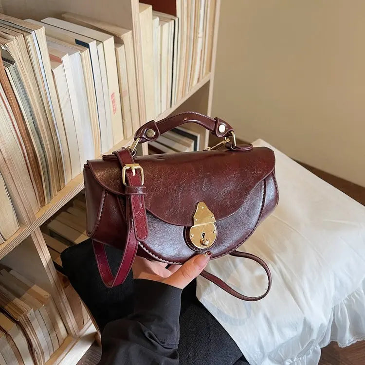 Vintage Luxe Leather Diaper Bag | Women's Large Tote Crossbody Leather Diaper Bag QXL 2