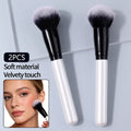 KOSSHOW 2-Pack Fluffy Blush & Contour Makeup Brushes Makeup Brush Set QXL WHITE