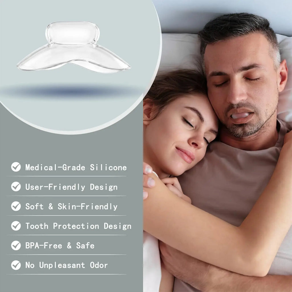 Silicone Tongue Stabilizing Mouthpiece | Anti-Snoring Guard Anti-Snoring Mouthpiece QXL