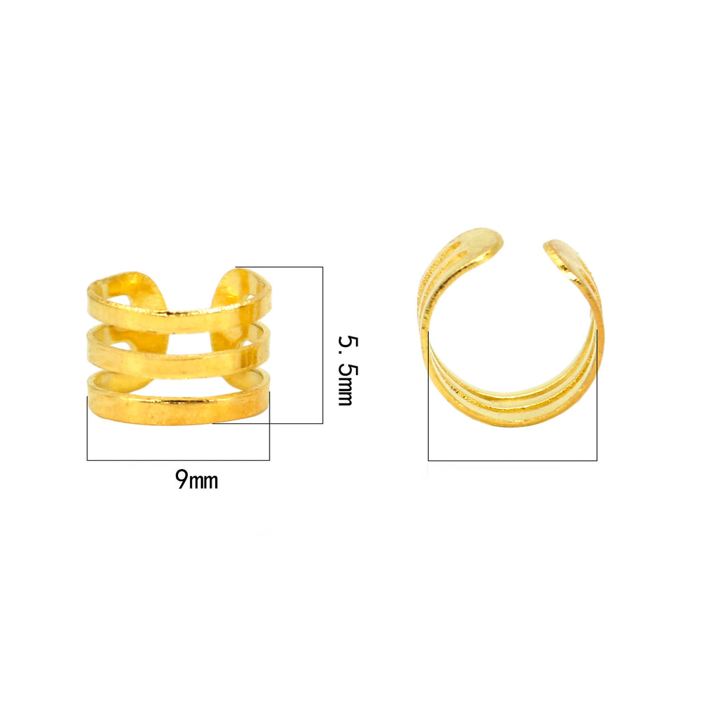 10-Pack Retro Gold Dreadlock Beads | Hair Braid Cuff Rings Hair Braid Beads QXL