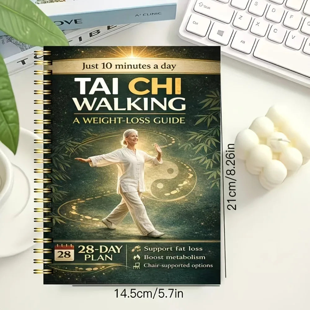 28-Day Tai Chi for Seniors Book | 10-Min Daily Program Fitness Program Book QXL