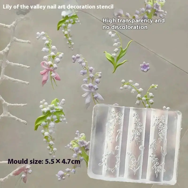 Lotus Orchid 3D Silicone Nail Mold | Flower Carving DIY Tool Silicone Nail Mold QXL