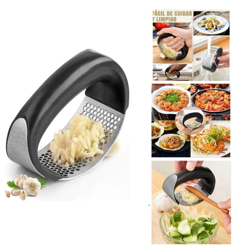 Heavy-Duty Stainless Steel Garlic Press | Lever Crusher Garlic Press QXL