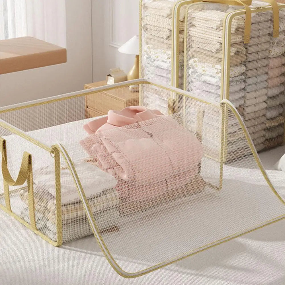 Transparent PVC Foldable Quilt & Clothes Storage Bag Clothes Storage Bag QXL