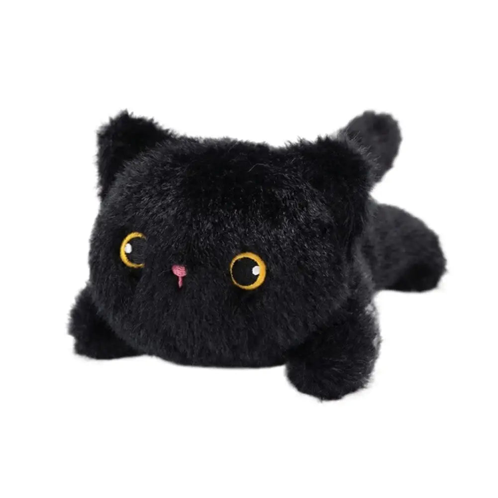 Fluffy Black Cat Plush Fridge Magnet | Cute Kitten Ornament Plush Fridge Magnet QXL A