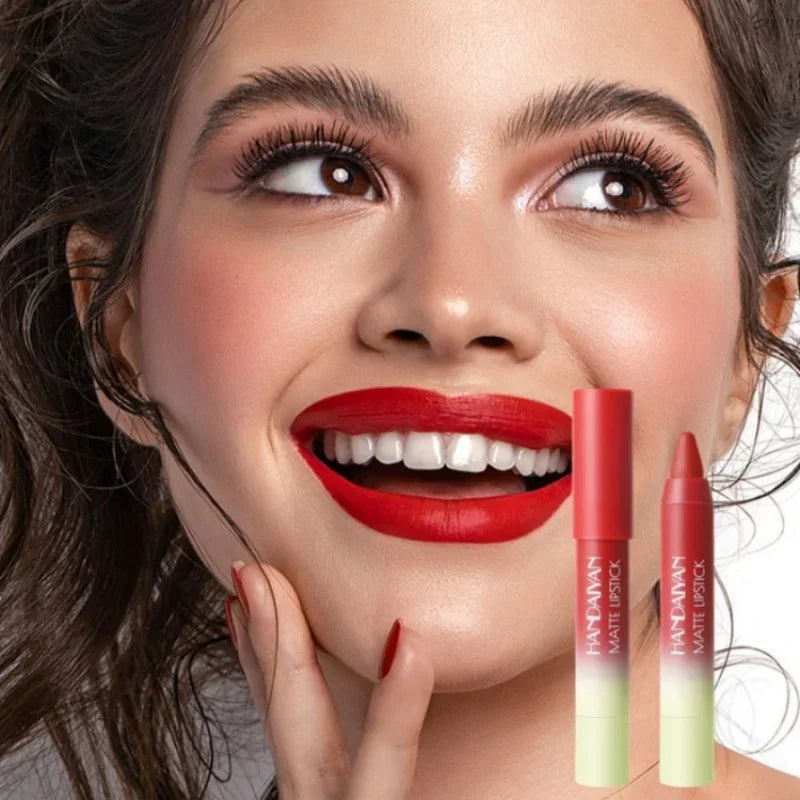 Handaiyan Matte Velvet Lip Crayon – 8 Colors Waterproof Liner Matte Lip Crayon QXL