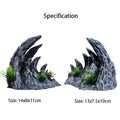 2-Pack Resin Canyon Rock Aquarium Cave Ornament for Fish & Shrimp Aquarium Ornament QXL Small