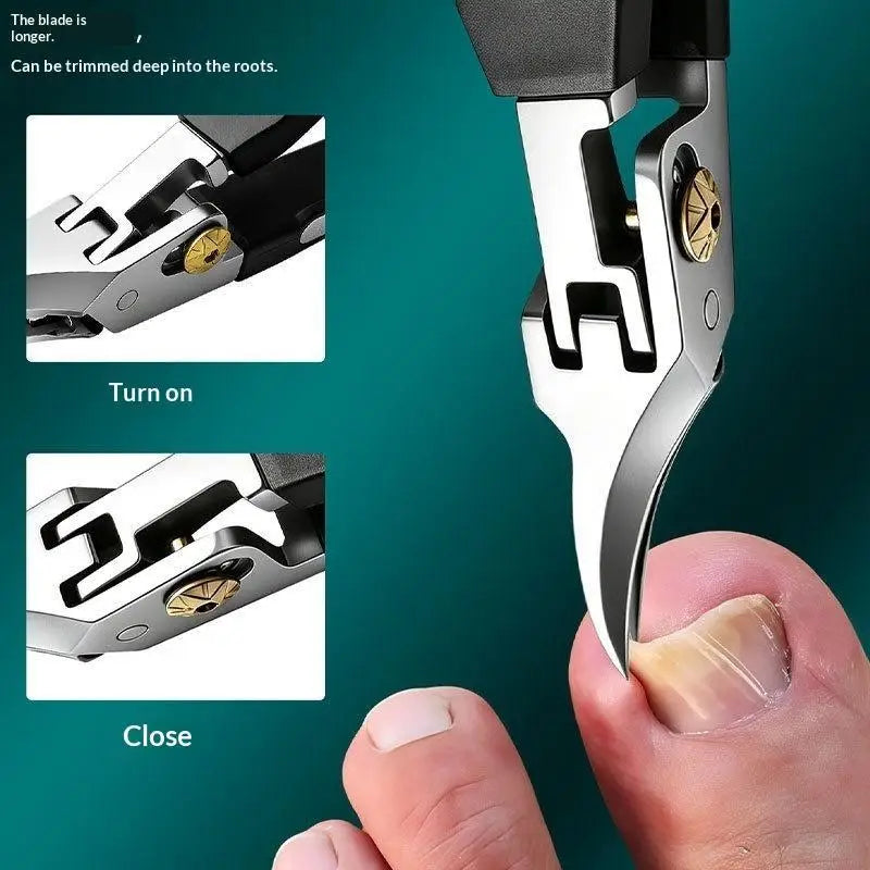 Stainless Steel Toenail Clippers for Thick Hard Nails + File Toenail Clipper QXL