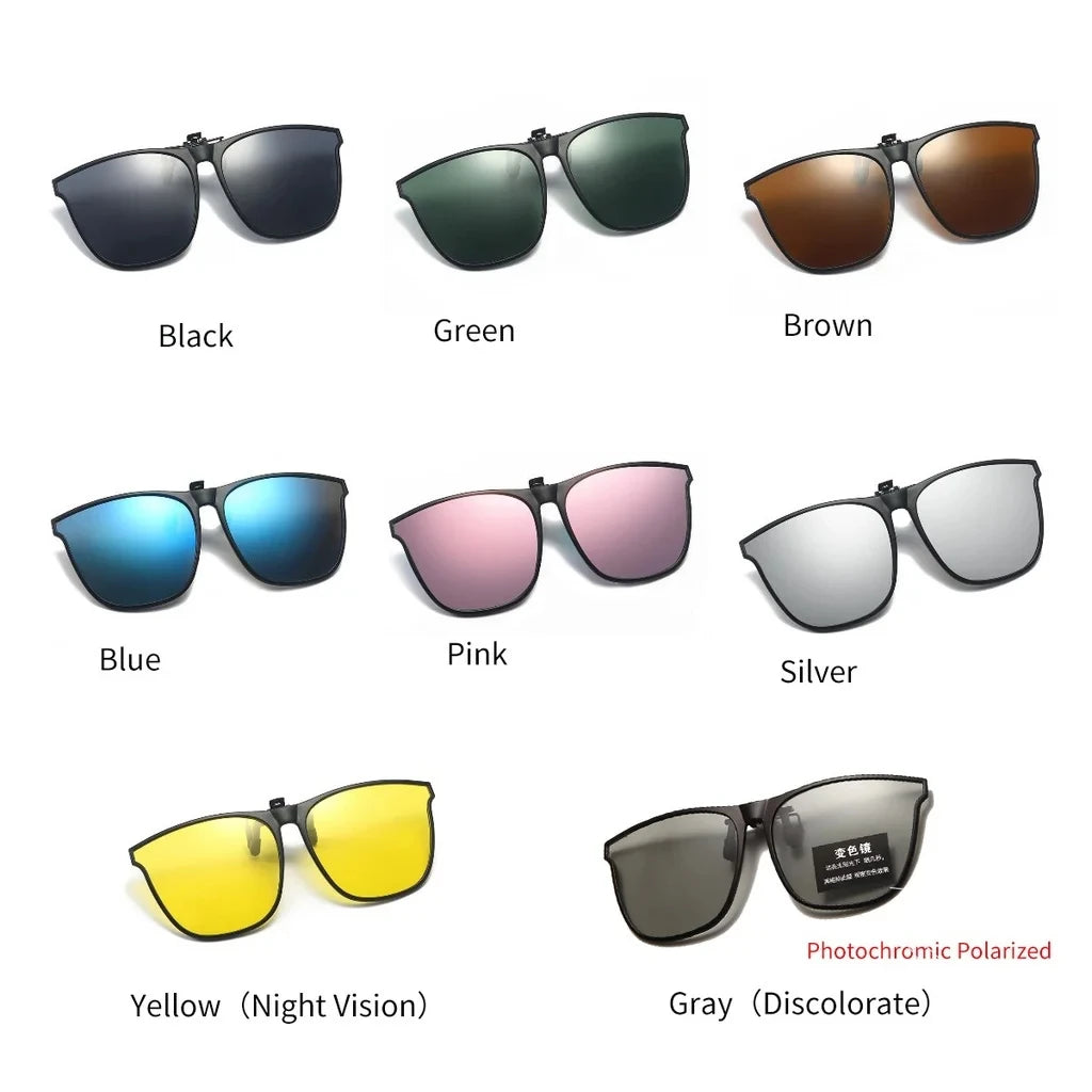 TR Polarized Clip-On Sunglasses UV400 Anti-Glare | 8 Colors Clip-On Sunglasses QXL
