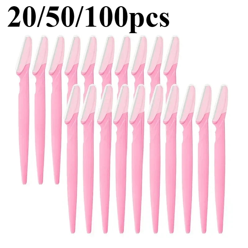 VVOCCI Eyebrow Razor Face Trimmer | 5–100 Pack Bulk Eyebrow Face Razor QXL