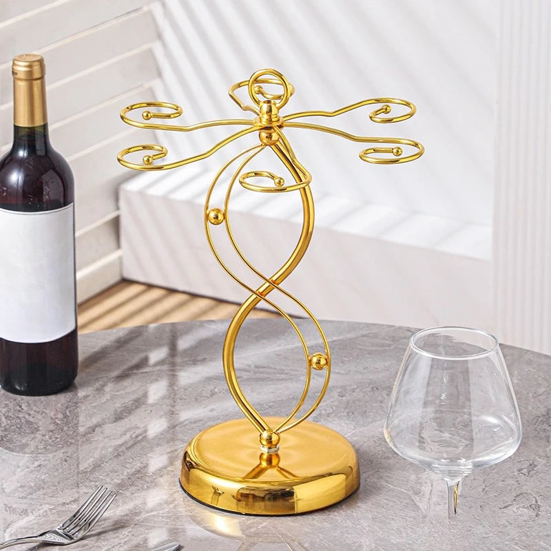 Modern Wine Glass Rack – Hanging & Floor Stand Stemware Organizer Wine Glass Rack QXL